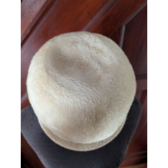 Vintage Martelle Faux Fur Cloche Hat With Rhinestone Brooch Accent & Ribbon - Picture 4 of 7